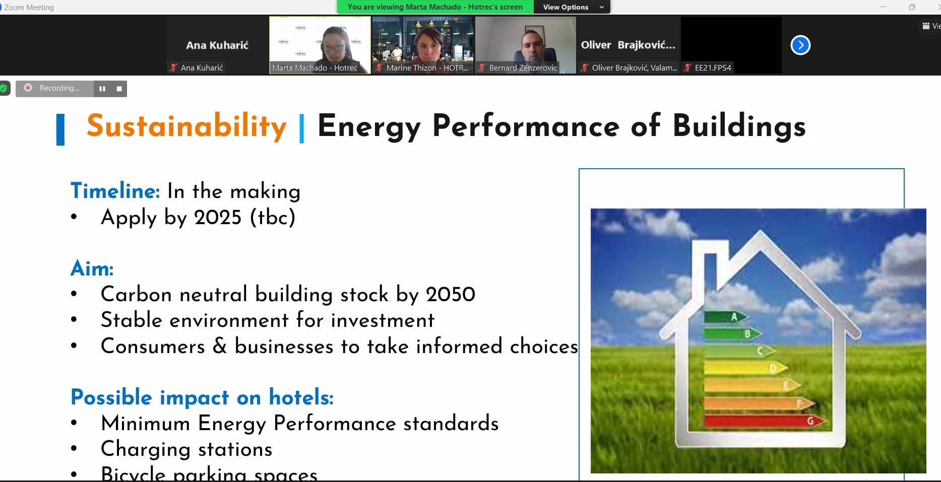 Webinar: Future of EU regulation on sustainability and new obligations for the hotel industry 2 webinar hotrec 2